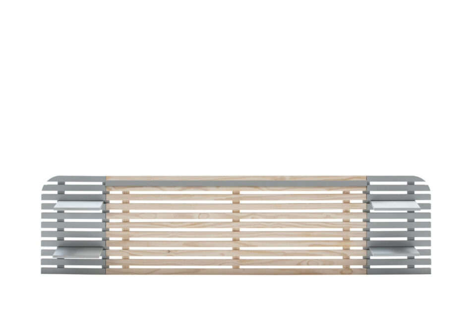 HEADBOARD 2.40  DIMAS - WHITE WAX/GREY