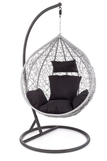 EGGY garden chair black / grey