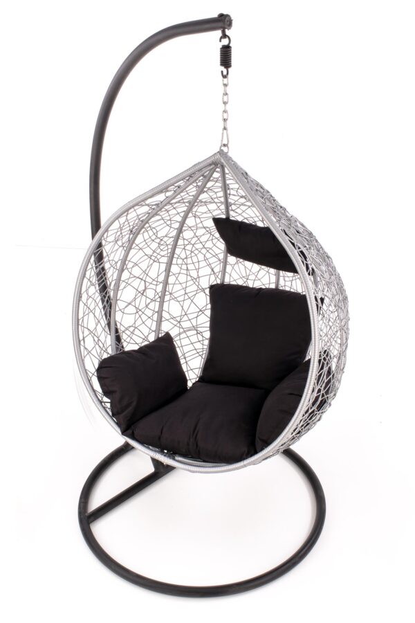 EGGY garden chair black / grey