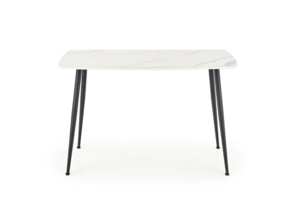 MARCO table, color: top - white marble, legs - black