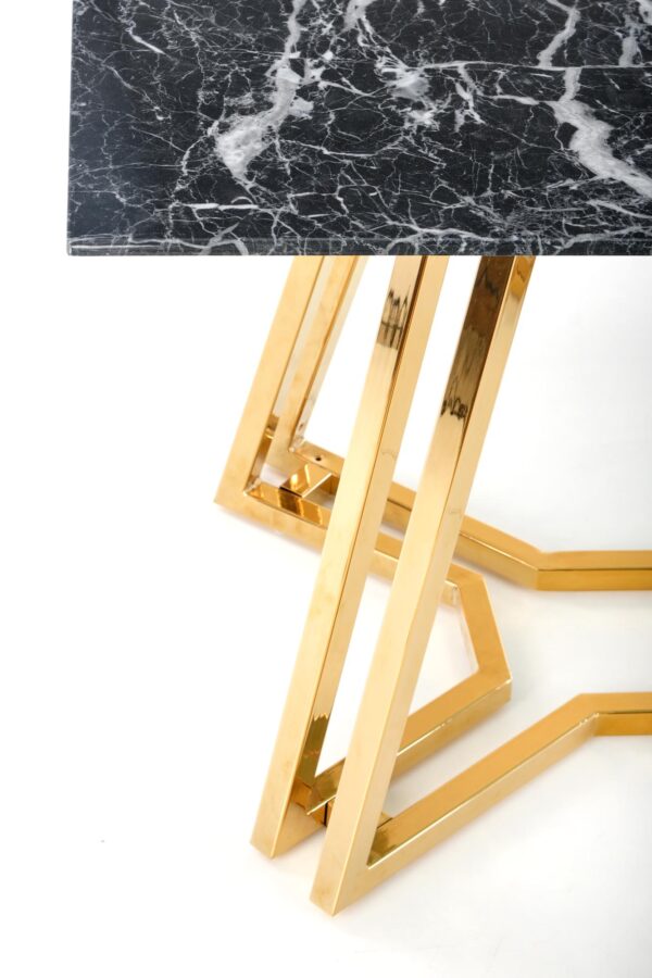 KONAMI table, color: top - black marble, legs - gold