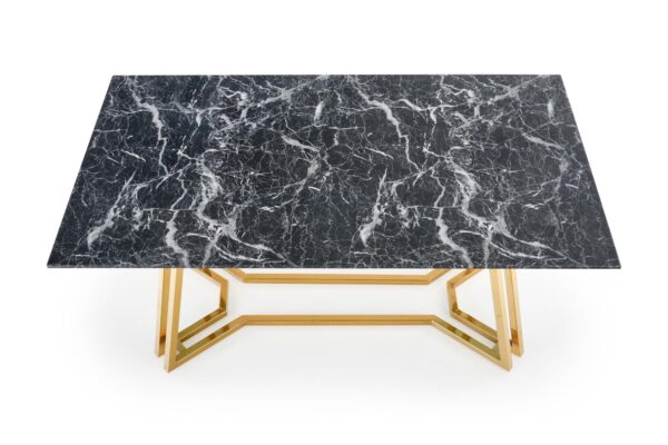 KONAMI table, color: top - black marble, legs - gold