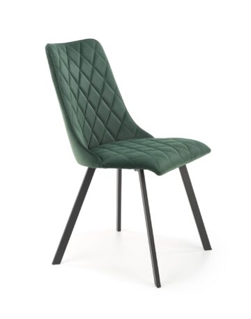 Jedilniški stol K450, žametna tkanina - Zelena