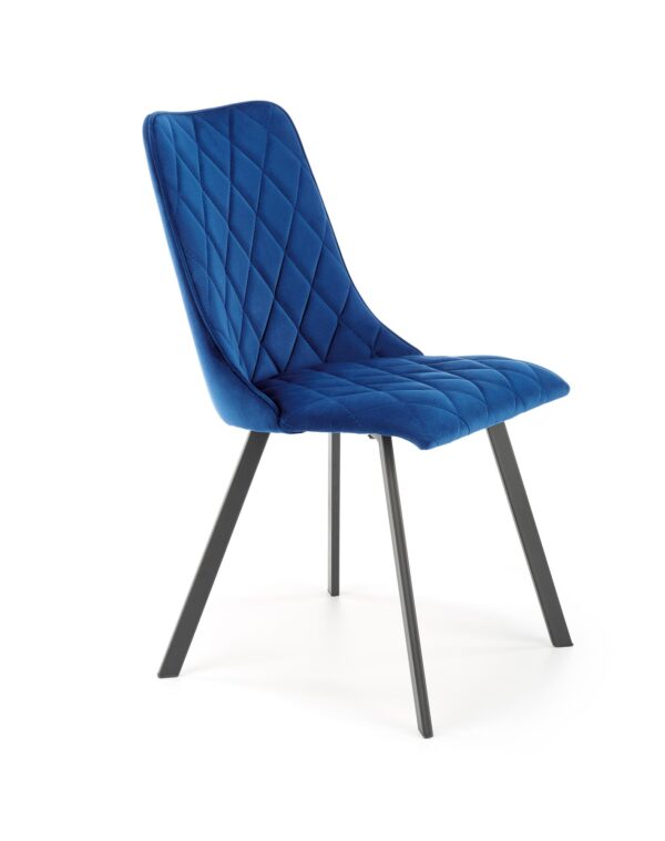 Jedilniški stol K450, žametna tkanina - Modra