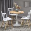 STING table, color: top - golden oak, legs - white
