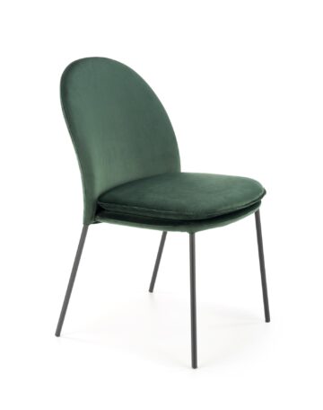 Blagovaonska stolica K443, baršunasta tkanina - Zelena