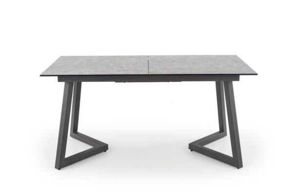 TIZIANO extension table, color: top - light grey / dark grey, legs - dark grey