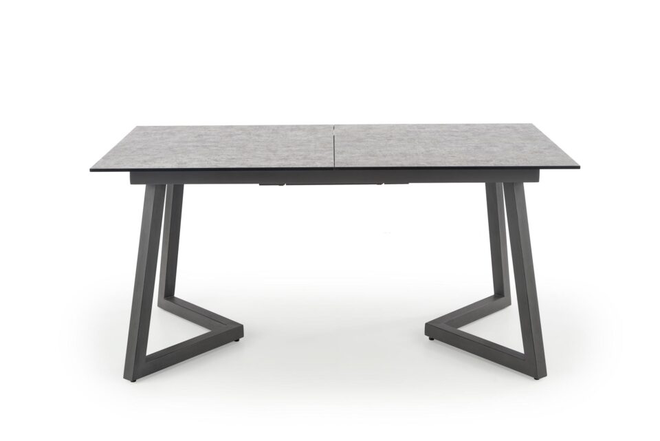 TIZIANO extension table, color: top - light grey / dark grey, legs - dark grey