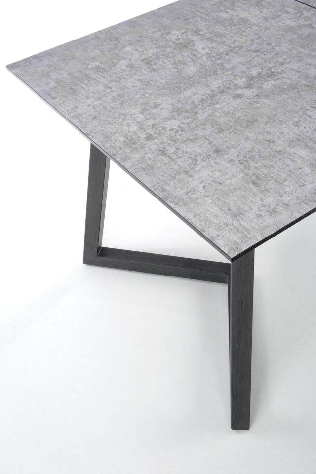 TIZIANO extension table, color: top - light grey / dark grey, legs - dark grey