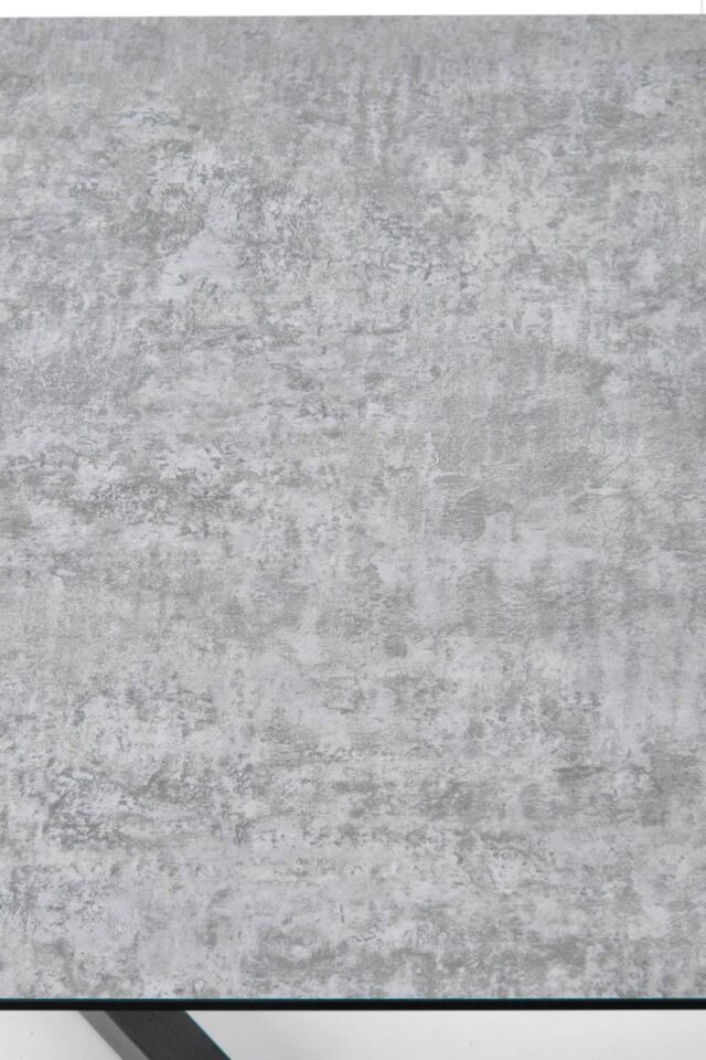 TIZIANO extension table, color: top - light grey / dark grey, legs - dark grey