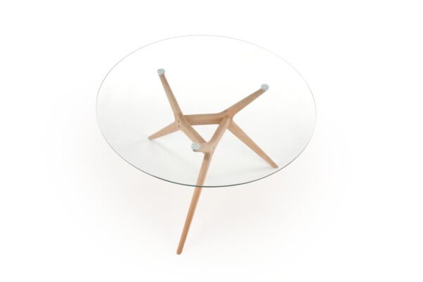 ASHMORE table, color: top - transparent, legs - natural