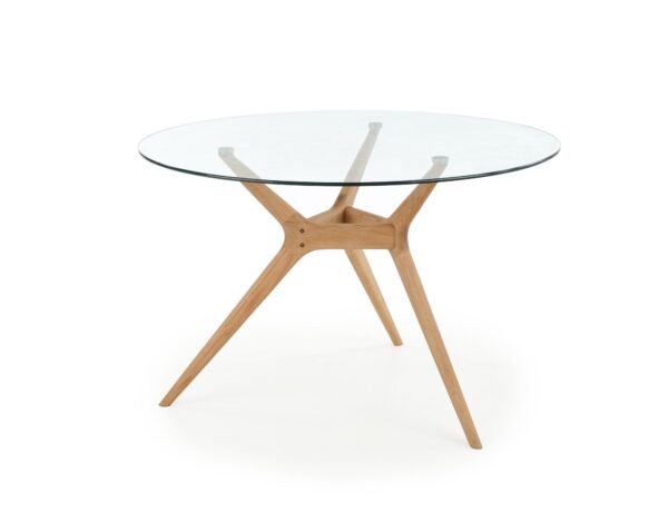 ASHMORE table, color: top - transparent, legs - natural