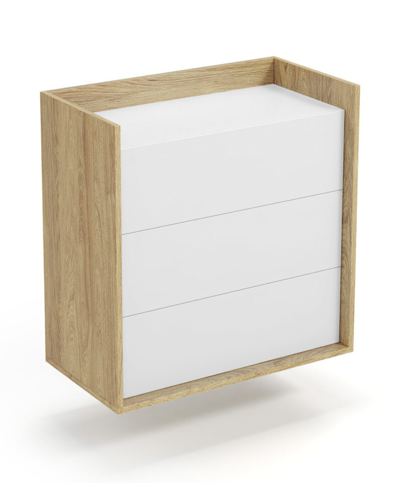 Viseč predalnik MOBIUS - BIEL