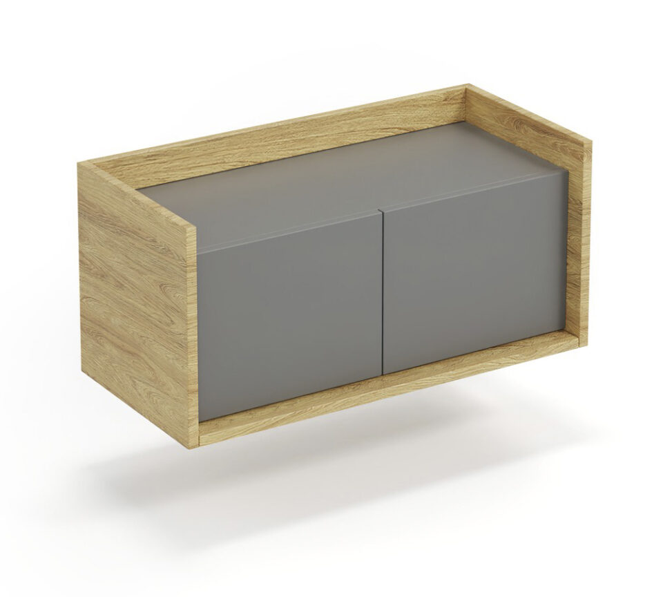 Viseča nizka omarica Mobius - SZARY