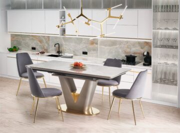 VALENTINO table light grey/gold