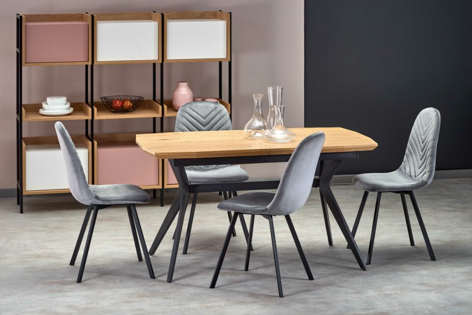 GUSTAVO table golden oak/black
