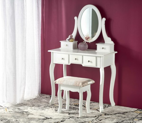 SARA dresser console with stool, white matt