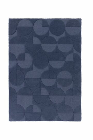 Tkana volnena preproga MODERNO GIGI Denim Modra, več dimenzij - 120 x 170 cm