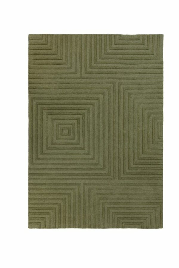 Tkana volnena preproga PORTO ESTELA Zelena, več dimenzij - 160 x 230 cm