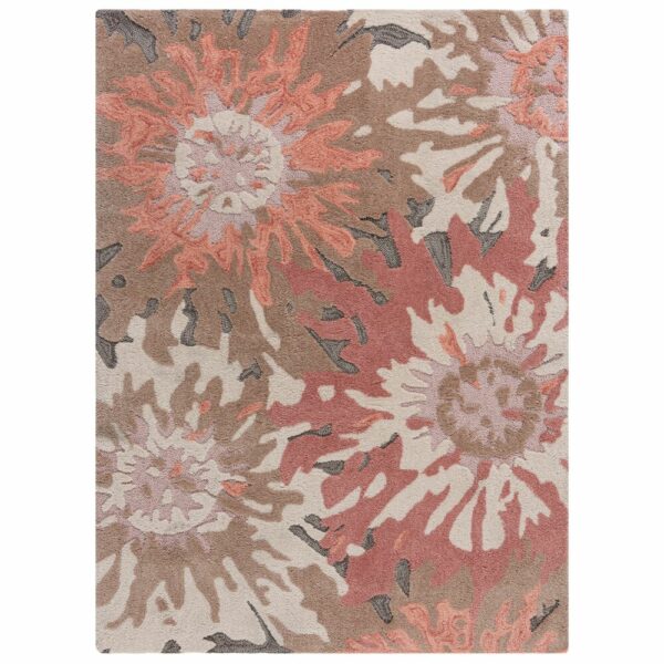 Tkana preproga ZEST SOFT FLORAL Terakota, več dimenzij - 160 x 230 cm