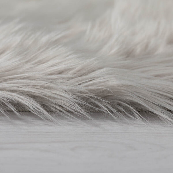 Okrogla Preproga kosmatinec FAUX FUR SHEEPSKIN Siva, več dimenzij