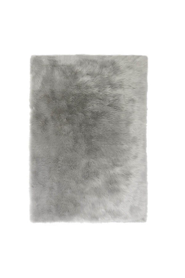 Okrogla Preproga kosmatinec FAUX FUR SHEEPSKIN Siva, več dimenzij