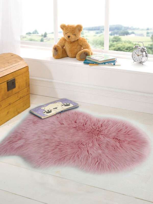 Preproga kosmatinec FAUX FUR SHEEPSKIN Rožnata, več dimenzij