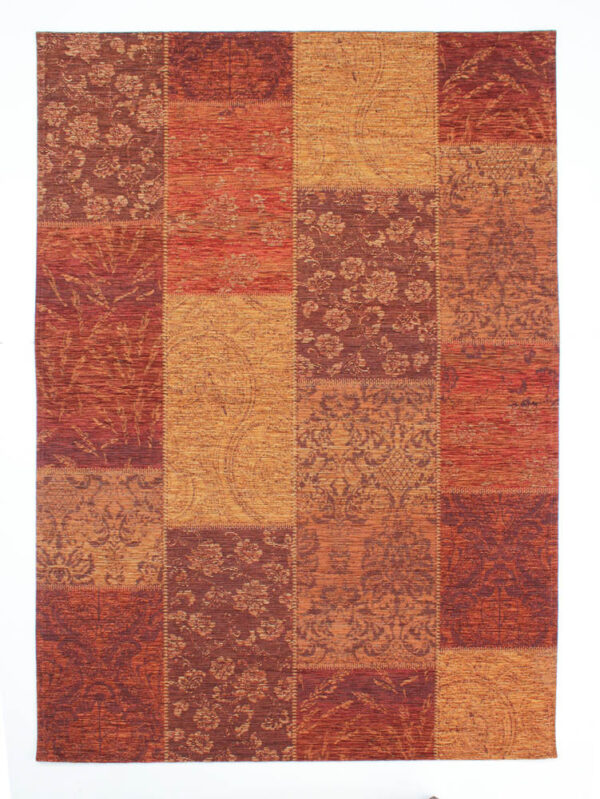 Tkana preproga MANHATTAN PATCHWORK CHENILLE Terakota, več dimenzij