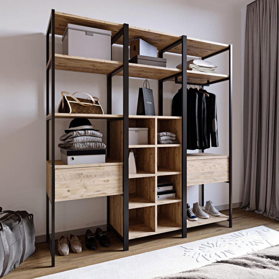 Odprta garderobna omara L603