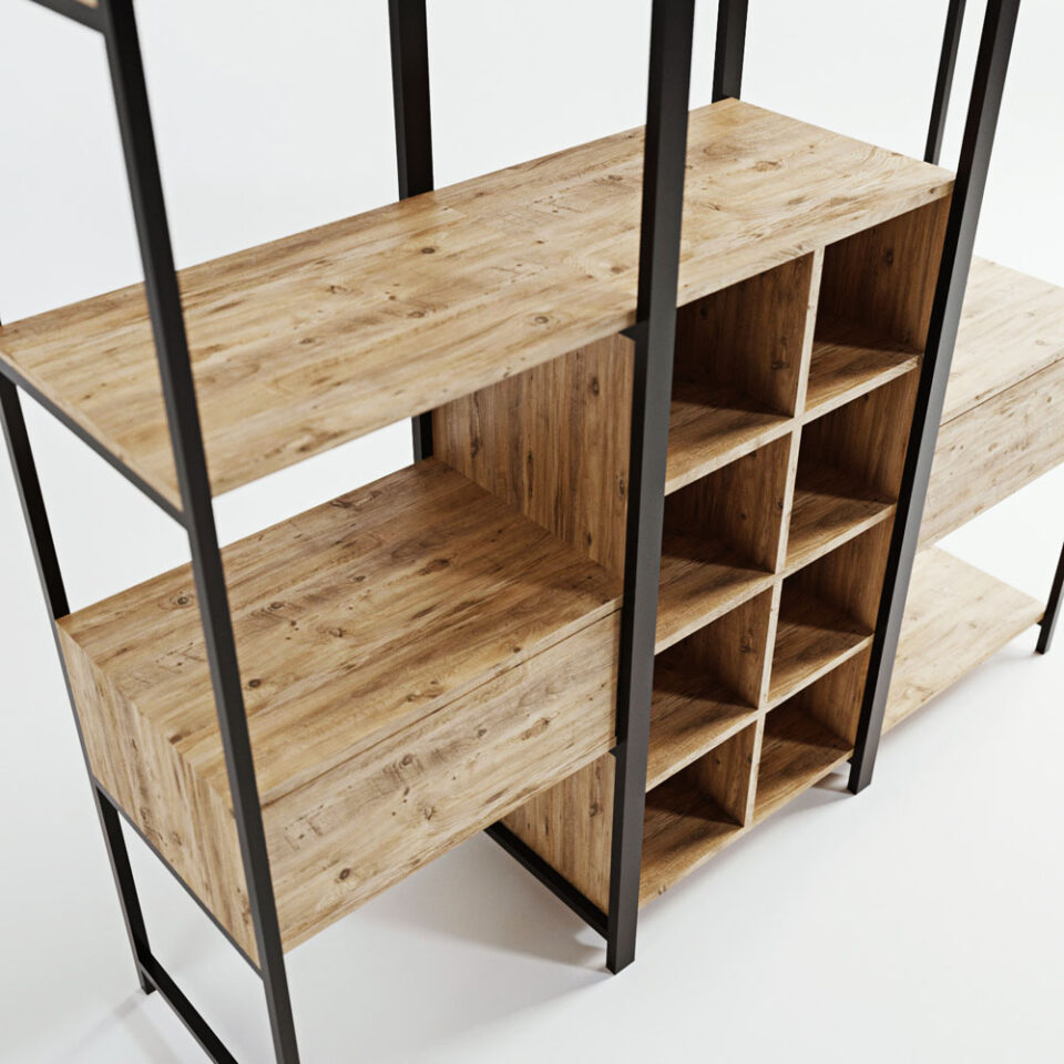 Odprta garderobna omara L603