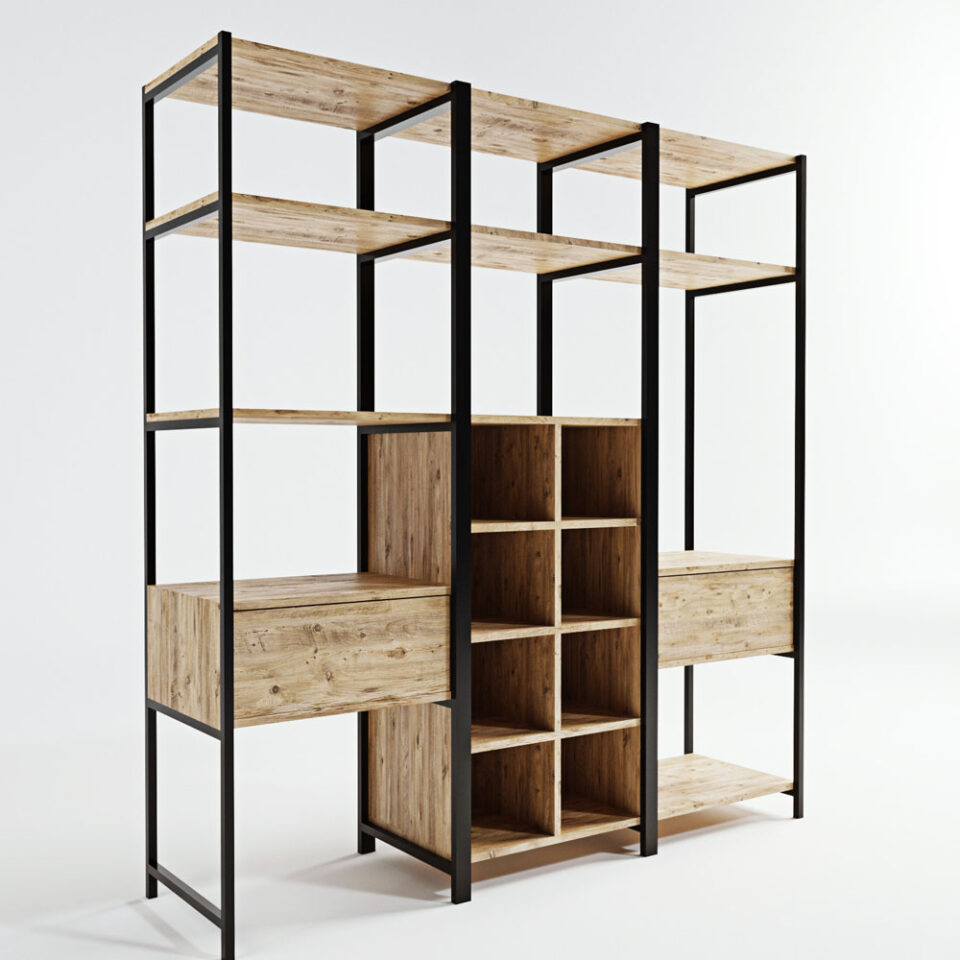 Odprta garderobna omara L603