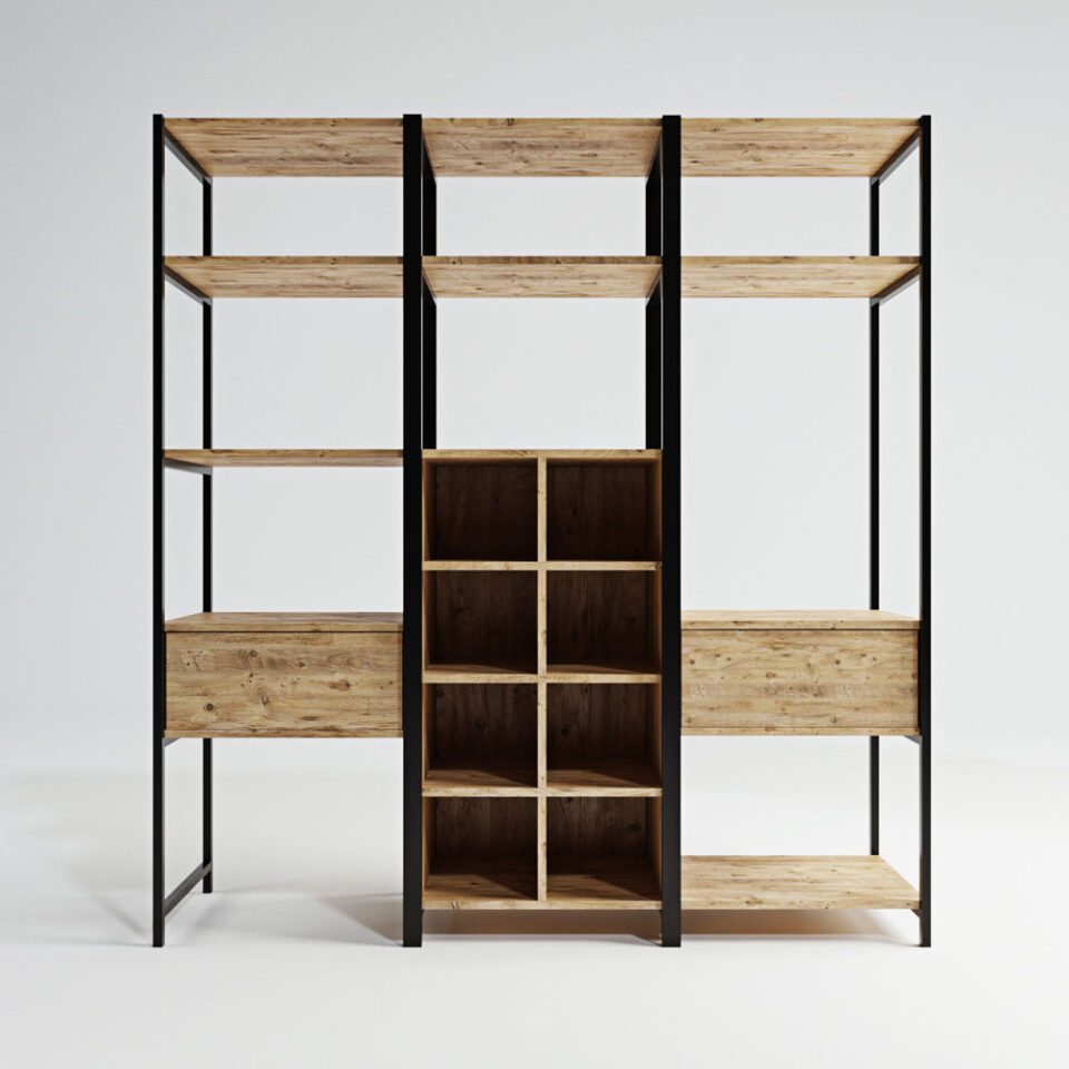Odprta garderobna omara L603
