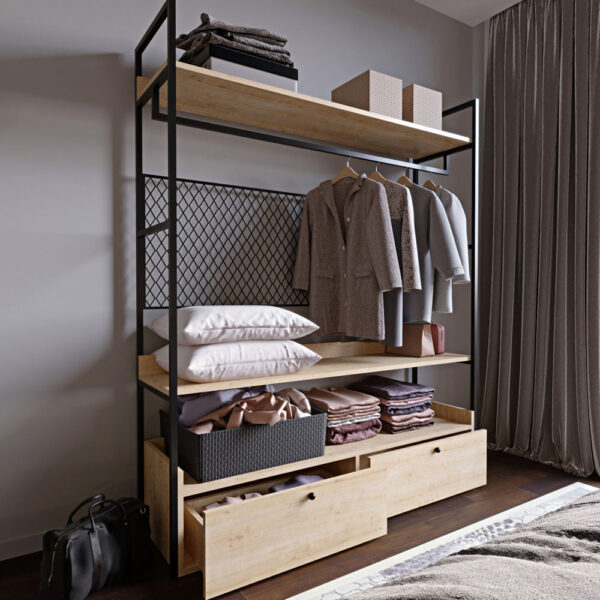 Odprta garderobna omara L605