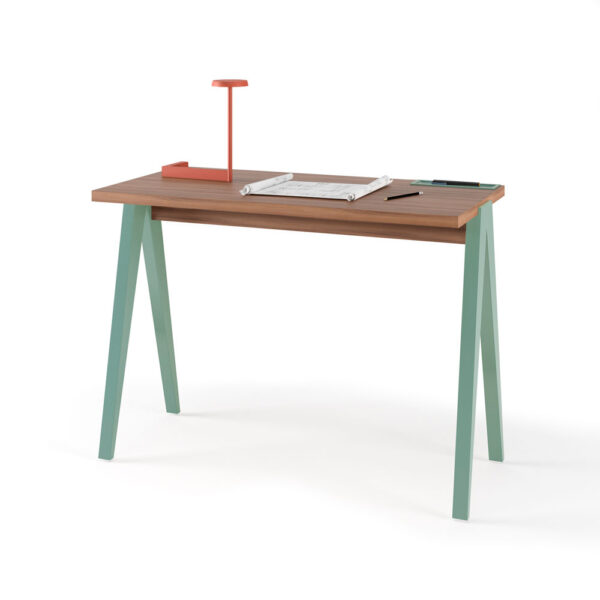 Pisaći stol Bordeux, orah - Orah/Zelena
