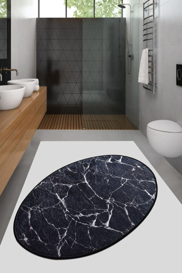Pralna ovalna kopalniška Preproga Marble Oval DJT