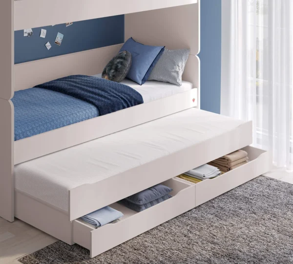 White modularni krevet na izvlačenje