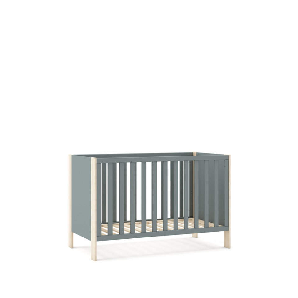 Otroška posteljica Esteban - 120X60 GREEN KHAKI 444C/WHITE WAX