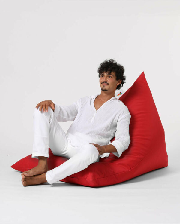 Pyramid Big Bed Pouf - Rdeča