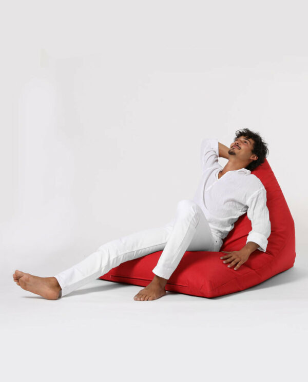 Pyramid Big Bed Pouf - Rdeča