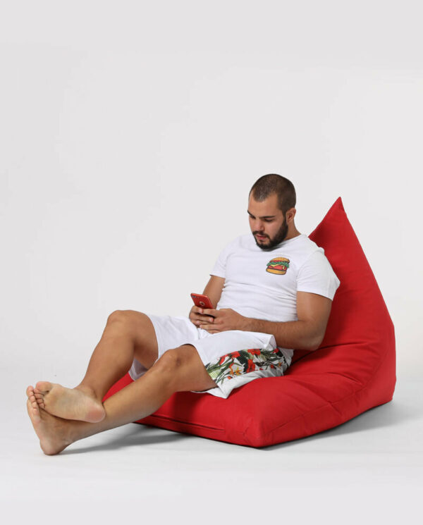 Pyramid Big Bed Pouf - Rdeča