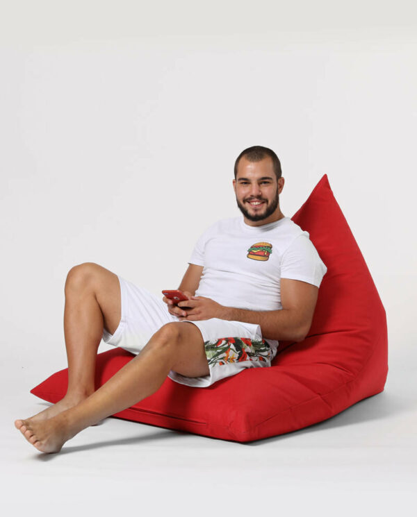 Pyramid Big Bed Pouf - Rdeča