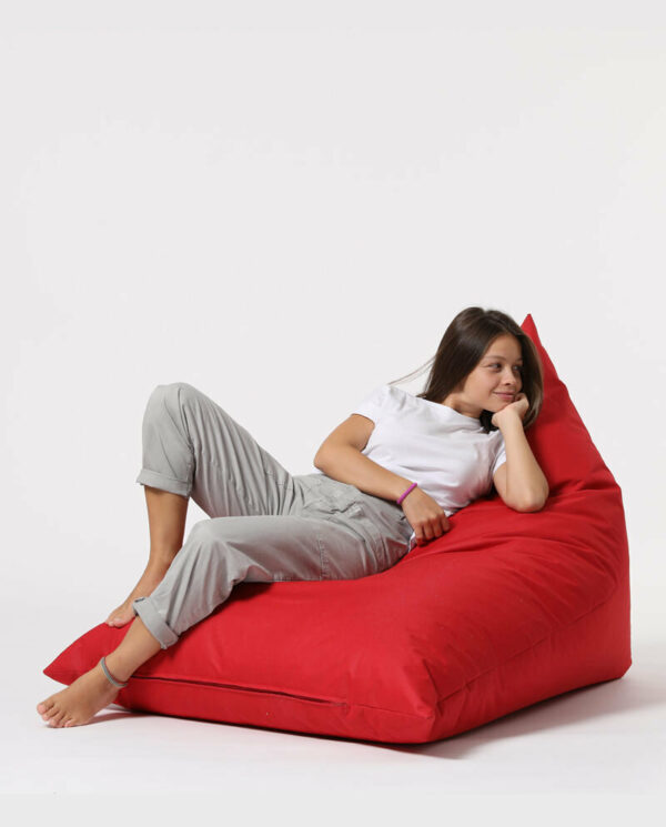 Pyramid Big Bed Pouf - Rdeča