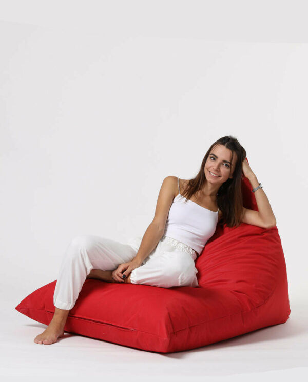 Pyramid Big Bed Pouf - Rdeča