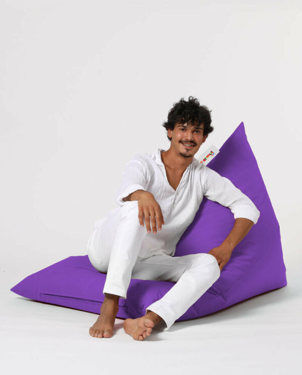 Pyramid Big Bed Pouf - vijolična