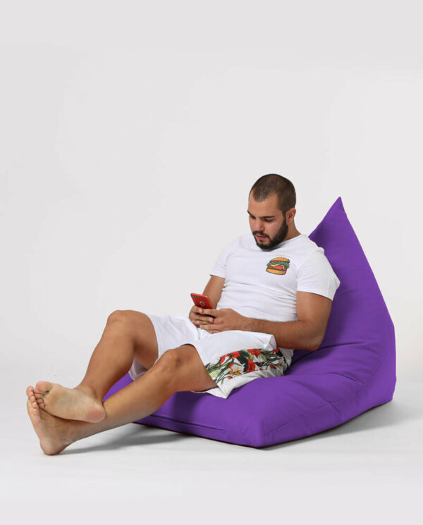 Pyramid Big Bed Pouf - vijolična
