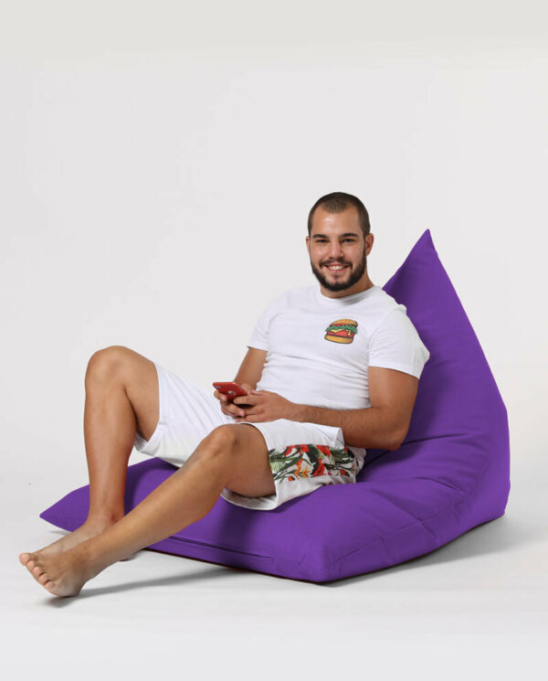 Pyramid Big Bed Pouf - vijolična