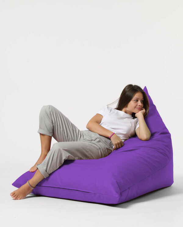Pyramid Big Bed Pouf - vijolična