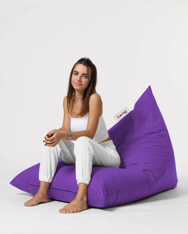 Pyramid Big Bed Pouf - vijolična