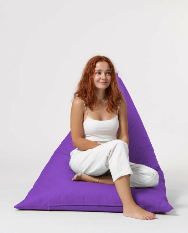 Pyramid Big Bed Pouf - vijolična
