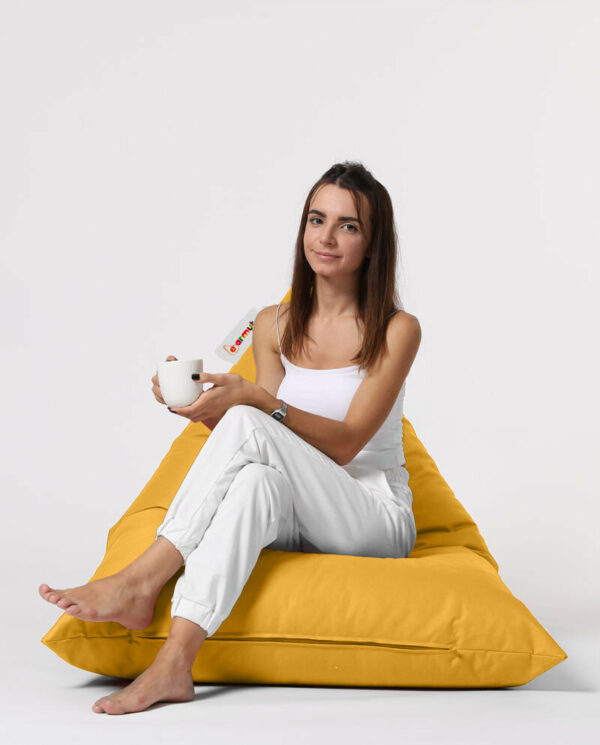 Pyramid Big Bed Pouf - Rumena